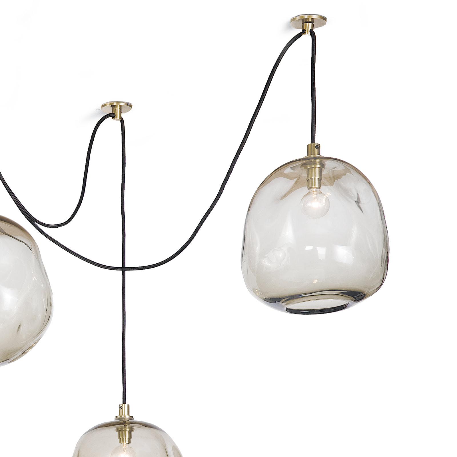 Molten Spider Small With Smoke Glass (Brass) | Regina Andrew